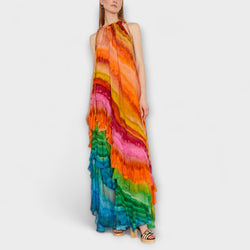 Velia - Elegante Chiffon Jurk tot de Enkel met Vloeiende Ontwerp