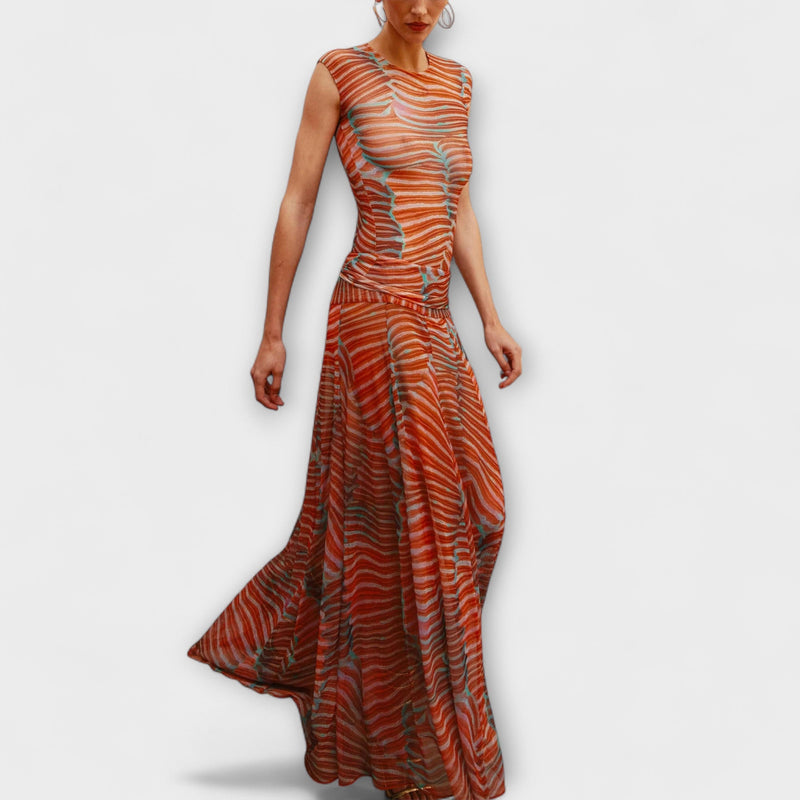 Phoenix - Glanzende Golf Mesh Bodysuit