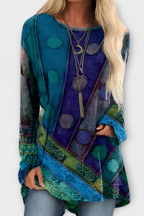 Stijlvolle Damesblouse met Etnische Print