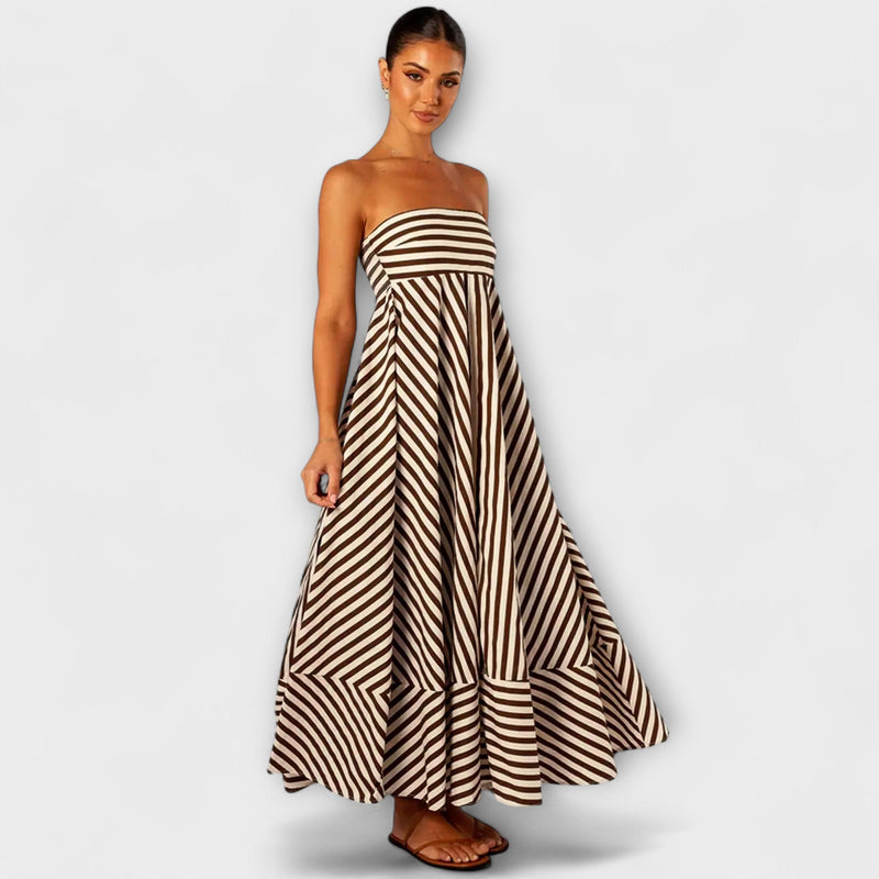 Nocturne Charm Ruffle Maxi Jurk