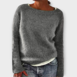 Regine – Effen Kleur Gebreide Trui