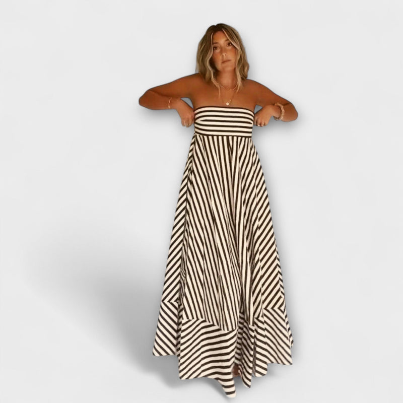Nocturne Charm Ruffle Maxi Jurk