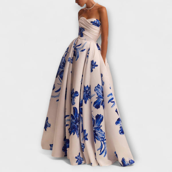 Rosalie - Chic Off-Shoulder Bloemen Maxi Jurk