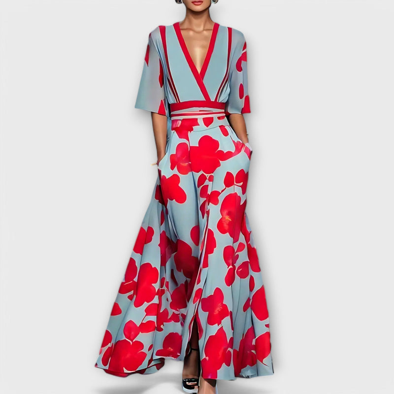 Elise - Elegante Bloemen Sheath Dress