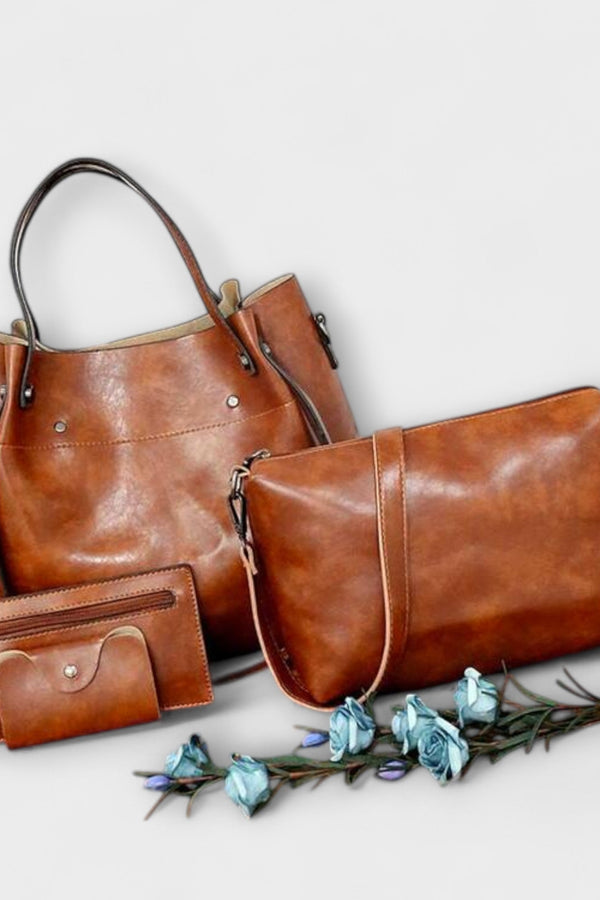 Lora. - 4-delige Vintage Tas Set
