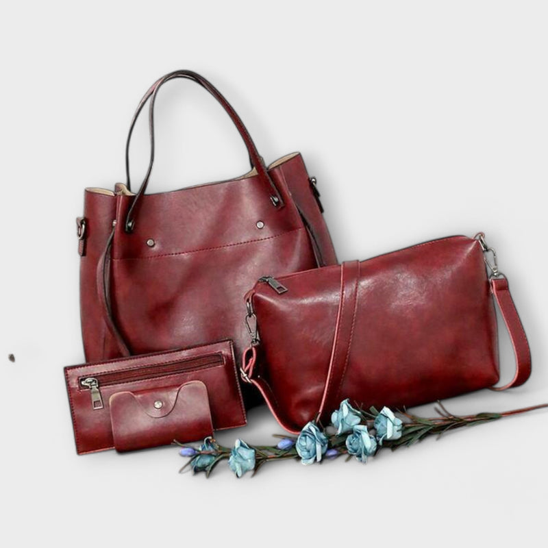 Lora. - 4-delige Vintage Tas Set