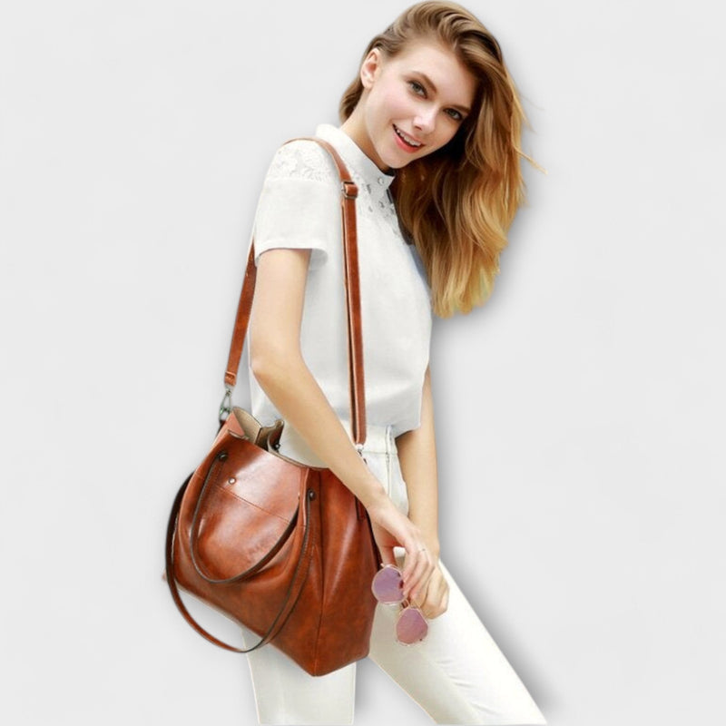 Lora. - 4-delige Vintage Tas Set