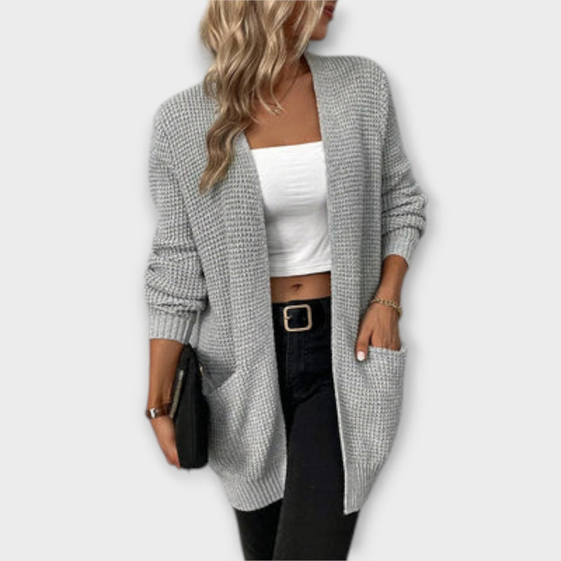 Nancy - Casual Gebreide Cardigan met Zakken