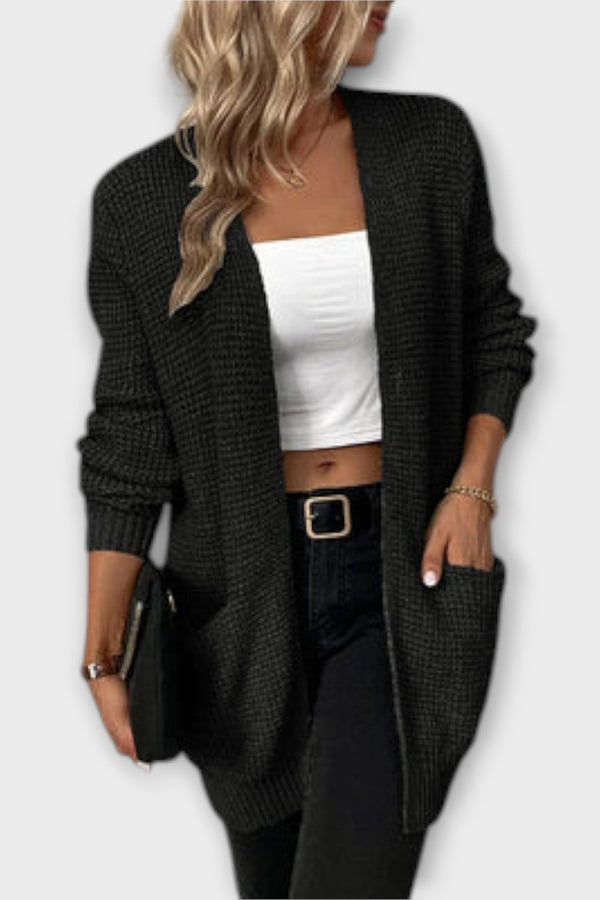Nancy - Casual Gebreide Cardigan met Zakken