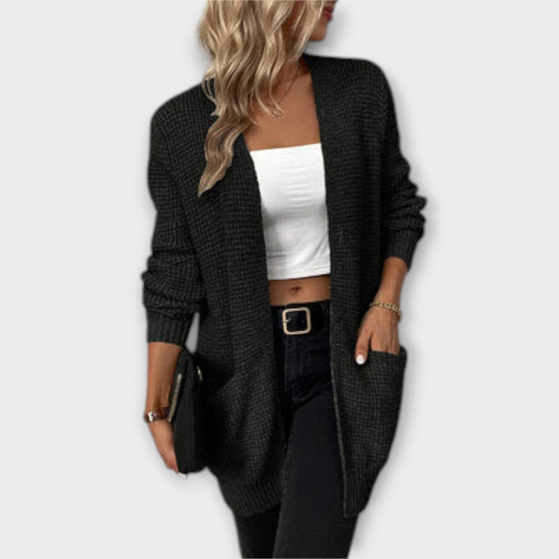 Nancy - Casual Gebreide Cardigan met Zakken
