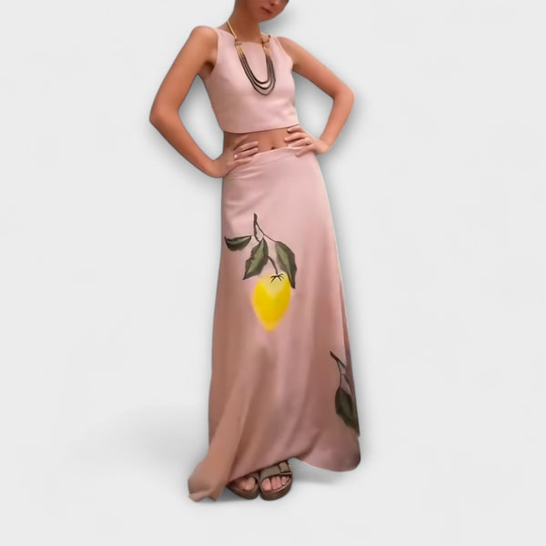 Cosima - Amalfi Print Midi Rok