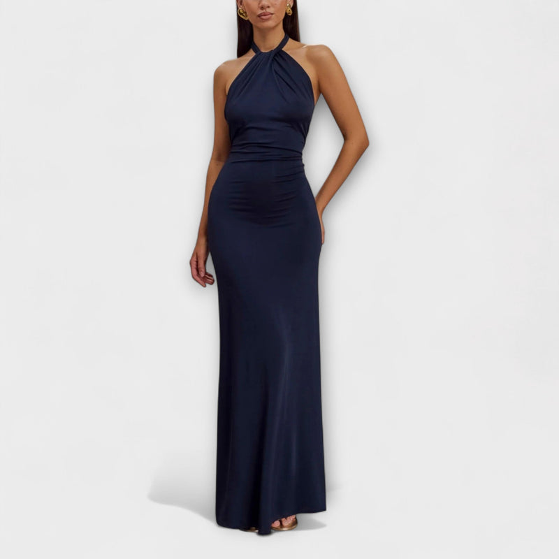 Lagoon - Slinky Halter Maxi Jurk