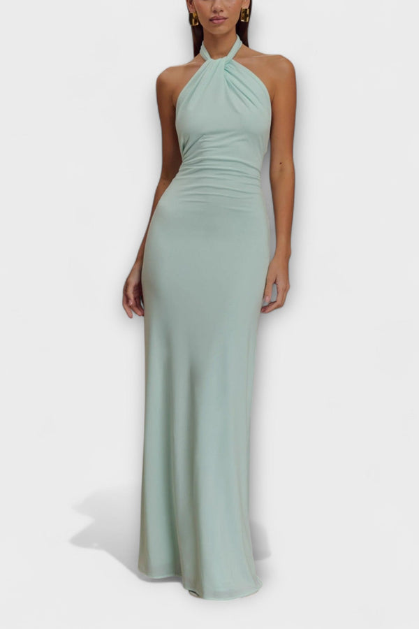 Lagoon - Slinky Halter Maxi Jurk