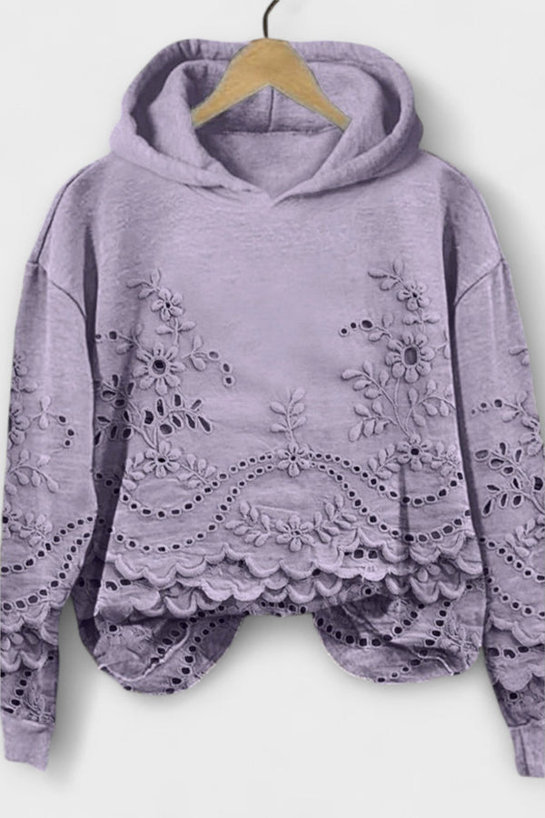 Alessia - Getrimde Hoodie Sweatshirt