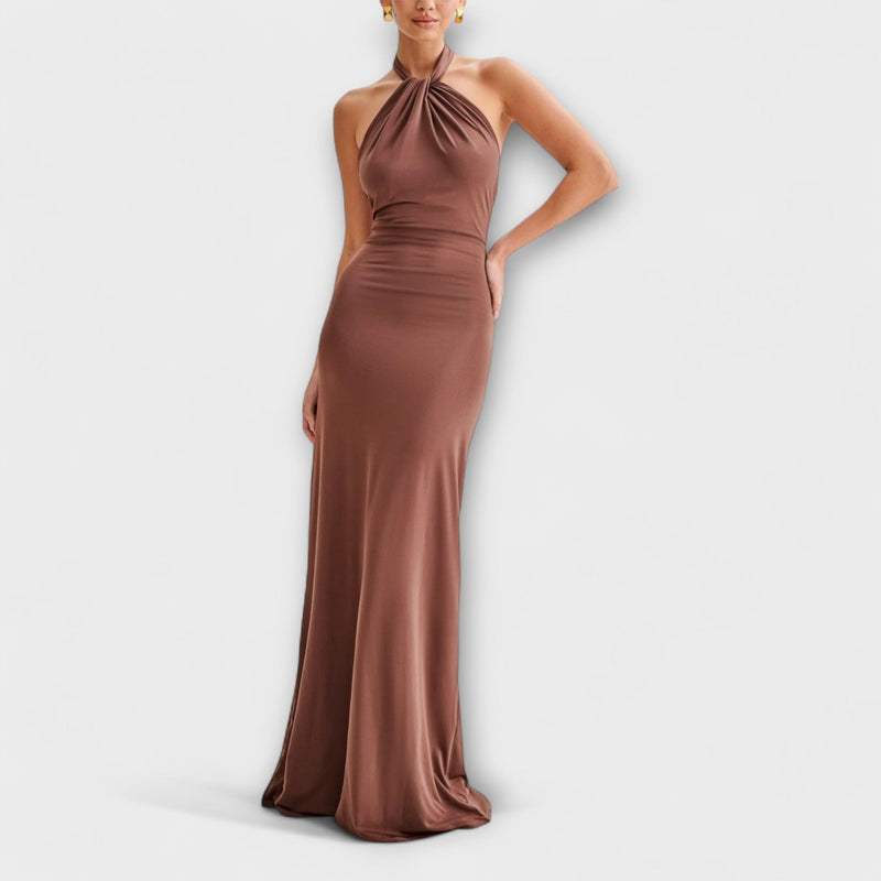 Lagoon - Slinky Halter Maxi Jurk