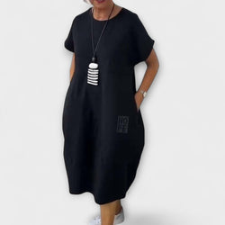 Cleo - Chic Korte Mouwen Jurk
