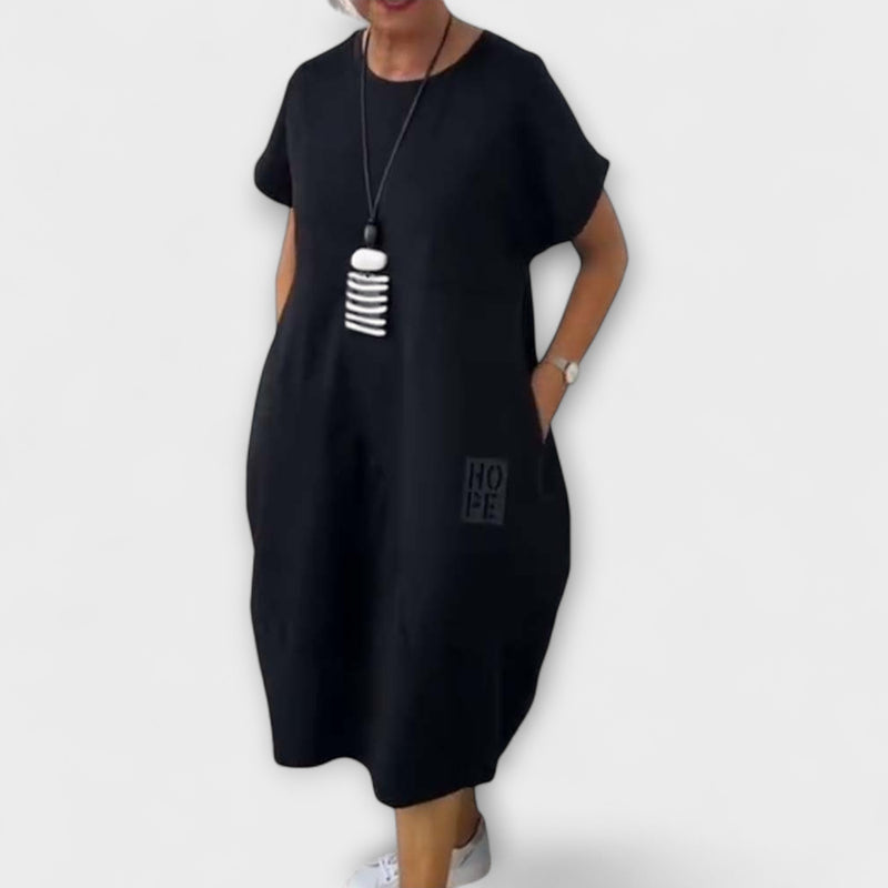 Cleo - Chic Korte Mouwen Jurk