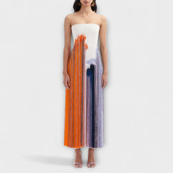 Zomer - Stijlvolle Colorblock Jurk met Trendy Franje