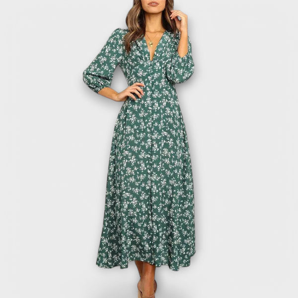 Maxi Jurk met Bloemenpatroon voor Vrouwen