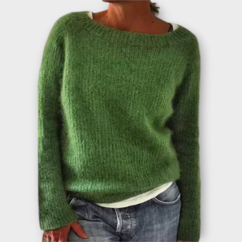 Regine – Effen Kleur Gebreide Trui
