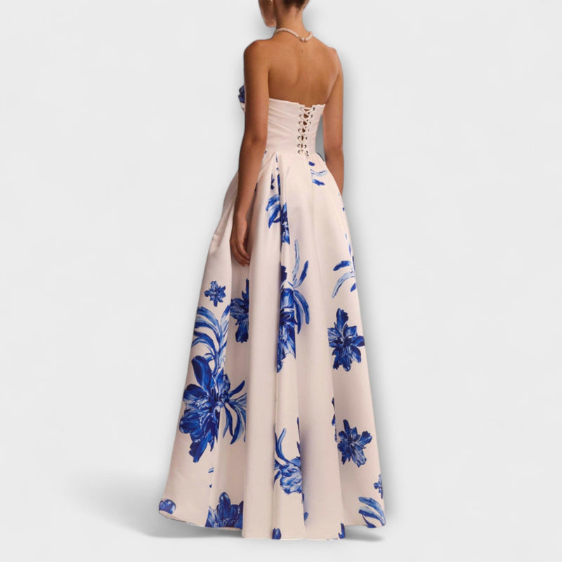 Rosalie - Chic Off-Shoulder Bloemen Maxi Jurk