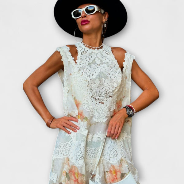 Lottie - Elegante Kelly Kant Maxi Jurk
