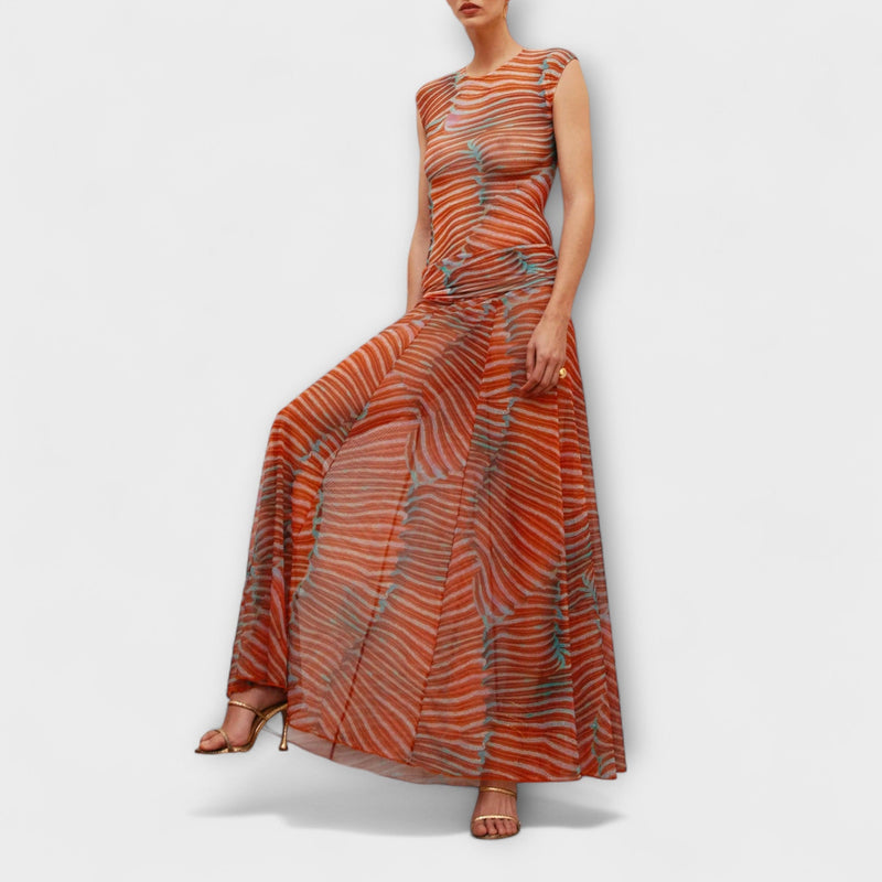 Phoenix - Glanzende Golf Mesh Bodysuit