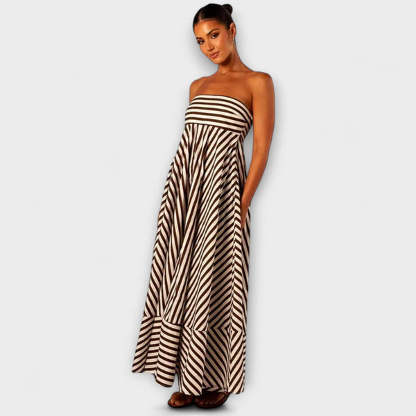 Damaris - Chique en Cozy Rimpeld Maxi Jurk