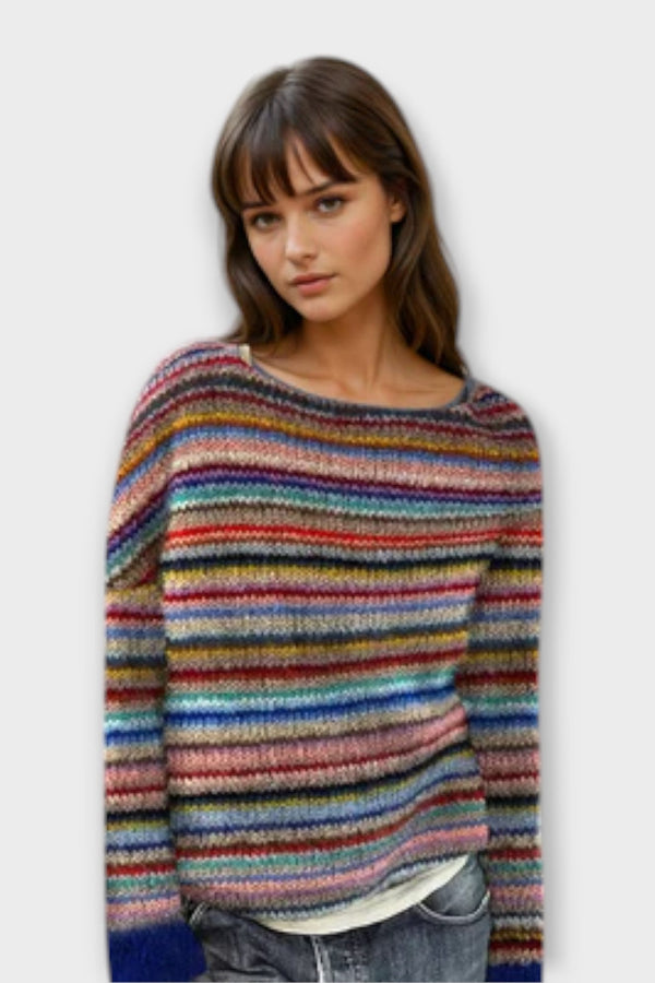 Manonin - Casual & Cozy Gestreepte Trui