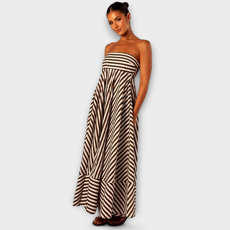 Nocturne Charm Ruffle Maxi Jurk