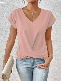 Eloise - V-hals Top met Knopdetail