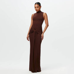 Calista - Stijlvolle Geknoopte Maxi-jurk Gemaakt van Vloeiende Chiffon