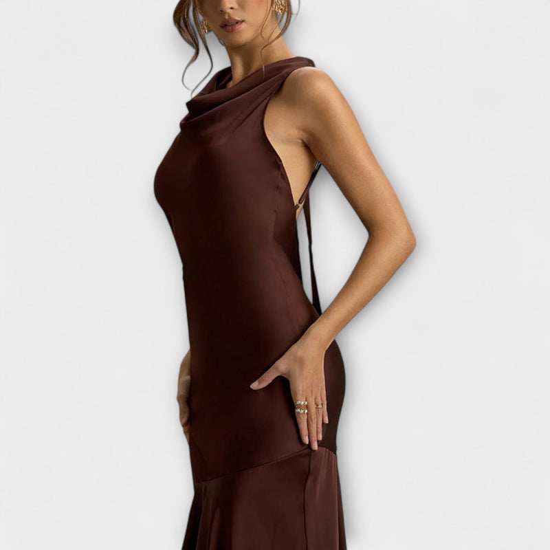 Lennon - Elegante Maxi Jurk in Satijn