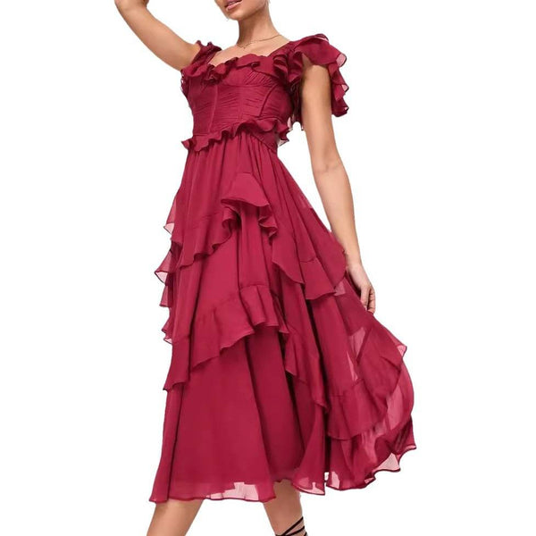 Elisa - Jurk met Rimpeldetails