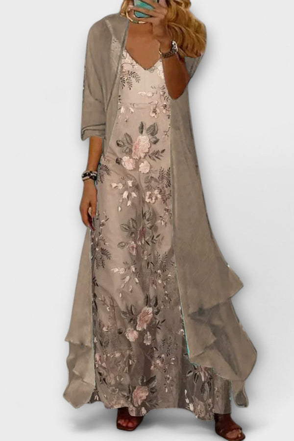 Mara - Maxi Jurk met Jas (2-delige Set)