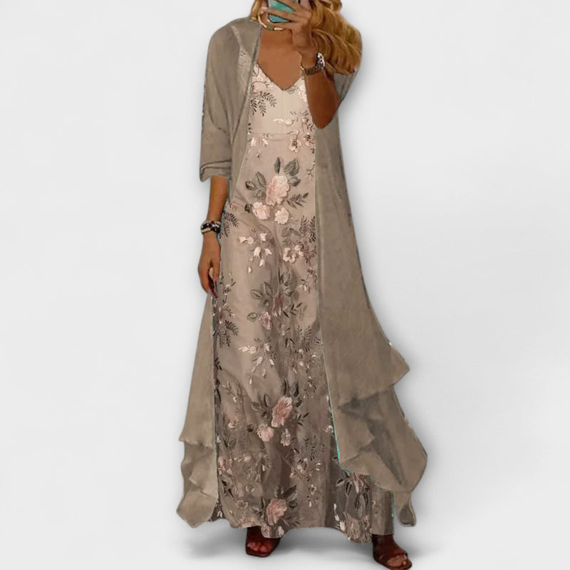 Mara - Maxi Jurk met Jas (2-delige Set)
