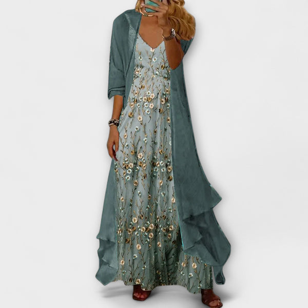 Mara - Maxi Jurk met Jas (2-delige Set)