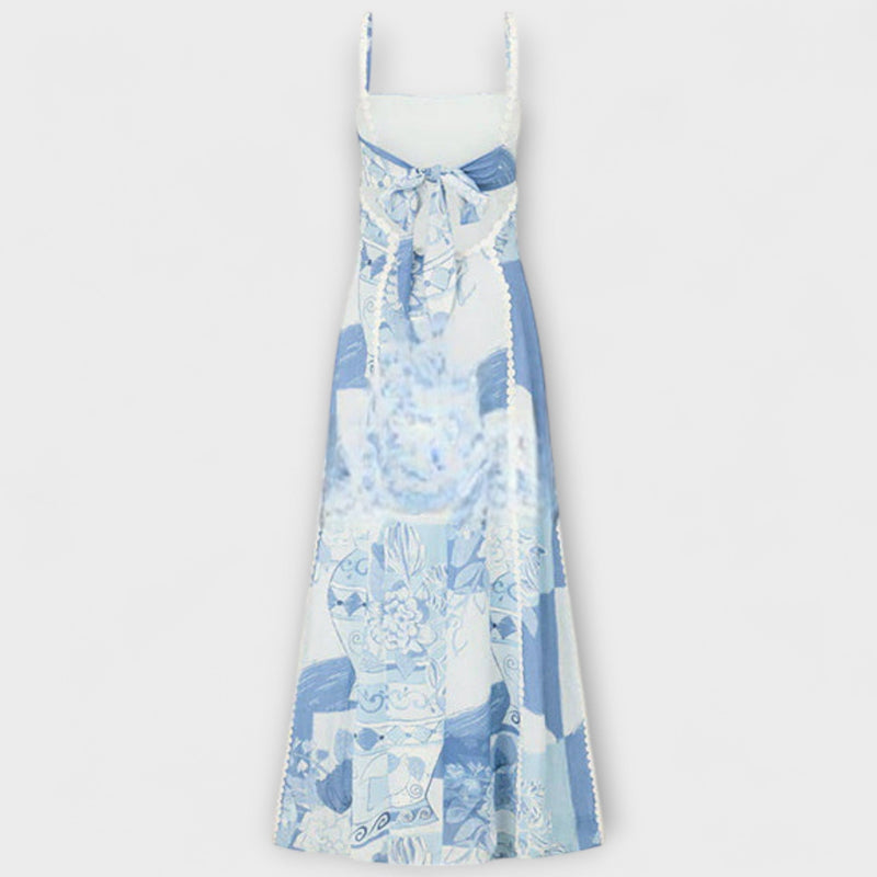 Terazza Ric Rac - Slip Flared Linnen Maxi Jurk