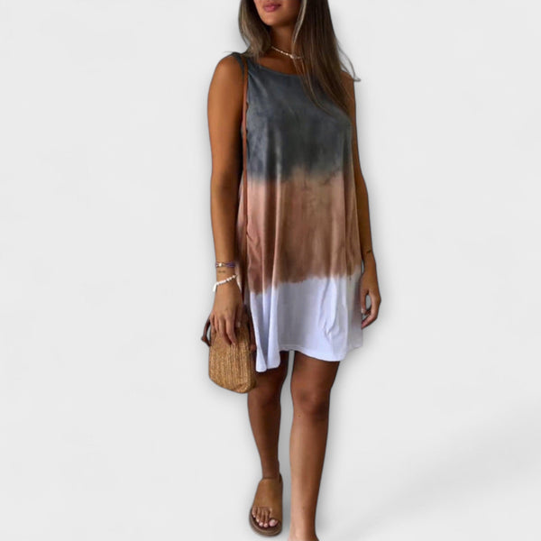 Josie - Mini Jurk met Gradient Tie-Dye Ontwerp