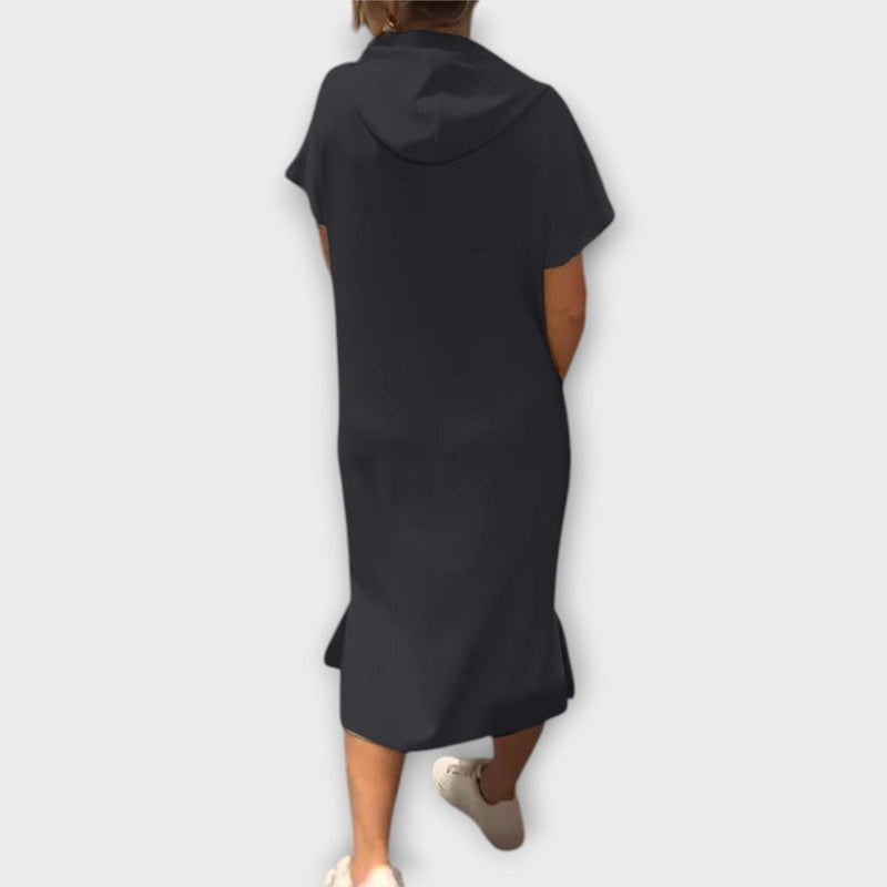Parker - Hoodie Jurk met Casual Letter Print
