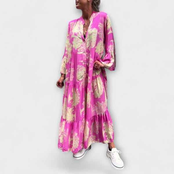 Nerina - Elegante Bloemen Maxi Jurk