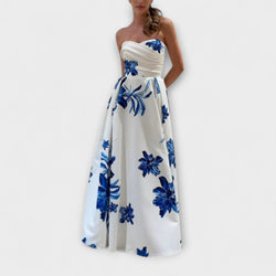 Rosalie - Chic Off-Shoulder Bloemen Maxi Jurk