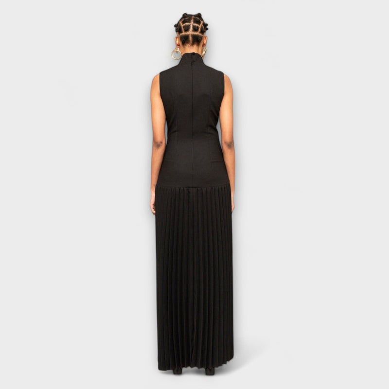 Kristen - Maxi Jurk met Plissé en Uitsparingen