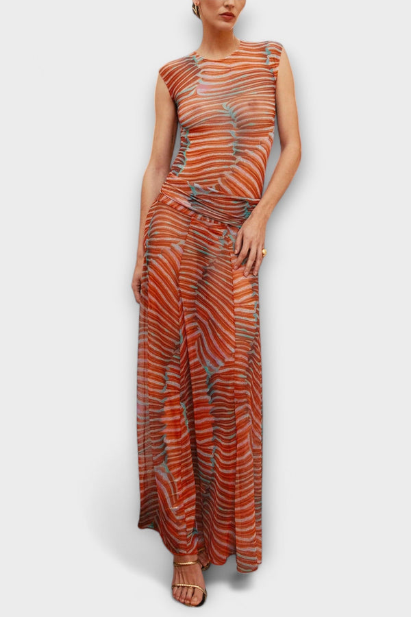 Phoenix - Glanzende Golf Mesh Bodysuit
