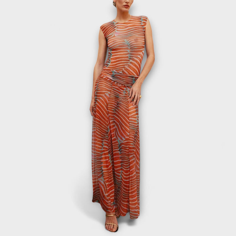Phoenix - Glanzende Golf Mesh Bodysuit