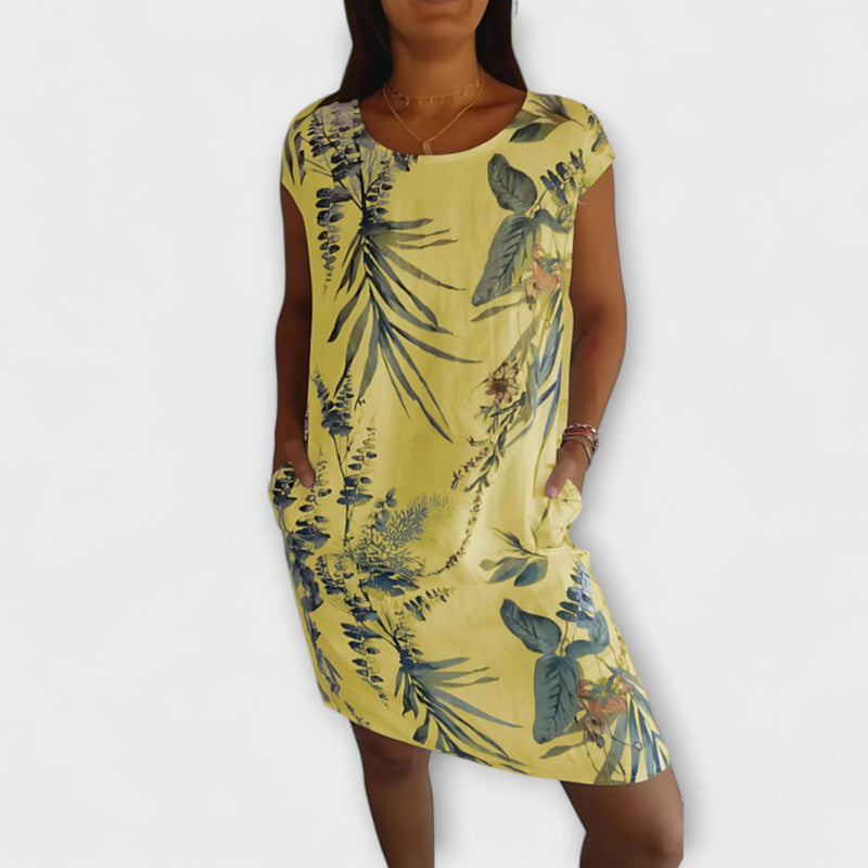 Iris - Relaxed Fit Knielange Gedrukte Jurk