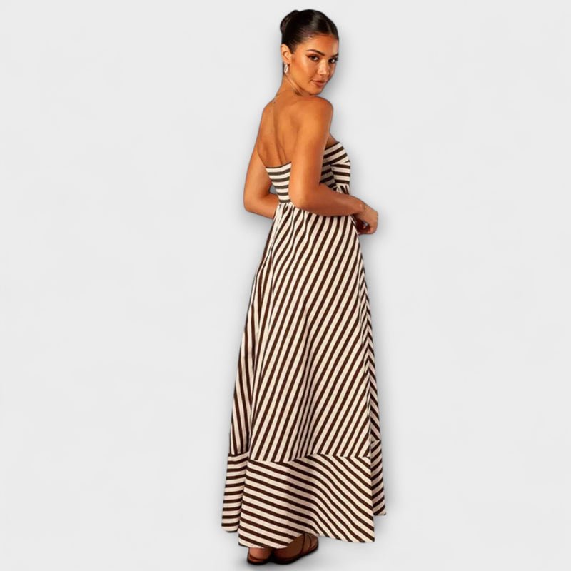 Damaris - Chique en Cozy Rimpeld Maxi Jurk