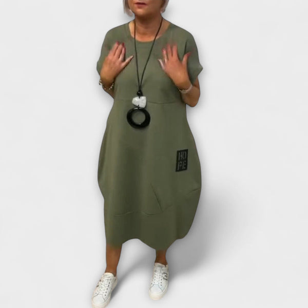 Cleo - Chic Korte Mouwen Jurk
