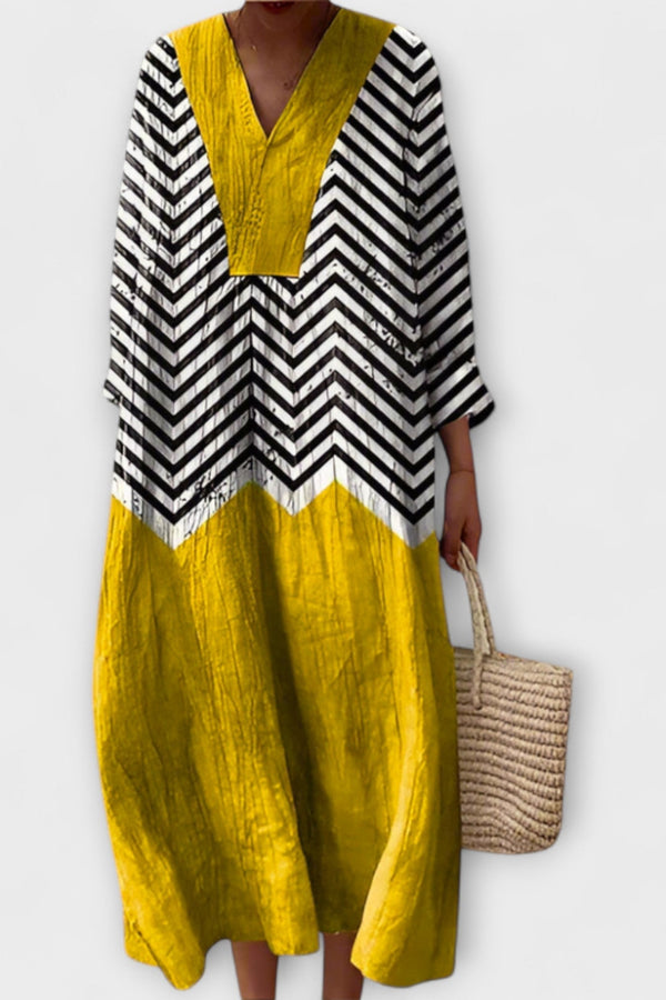 Caroline - Bohemian Maxi Jurk met Levendige Prints