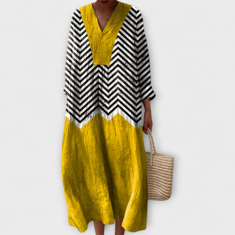 Caroline - Bohemian Maxi Jurk met Levendige Prints
